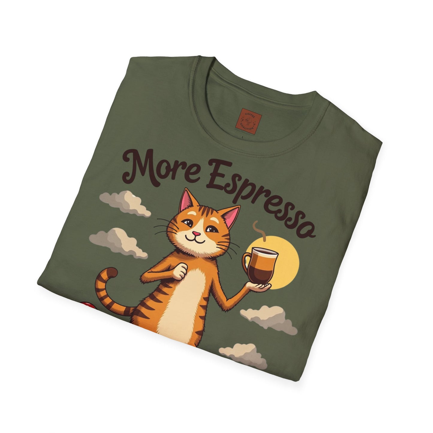 More Espresso, Less Depresso | Coffee Cat Vibes Tee