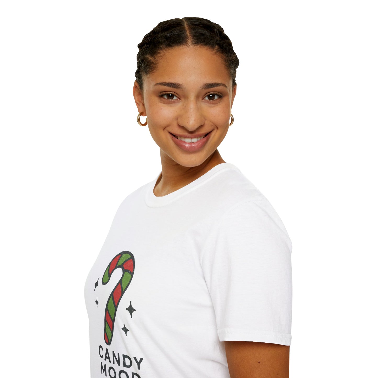 Candy Mood | Minimalist Christmas Candy Cane Aesthetic Unisex T-Shirt