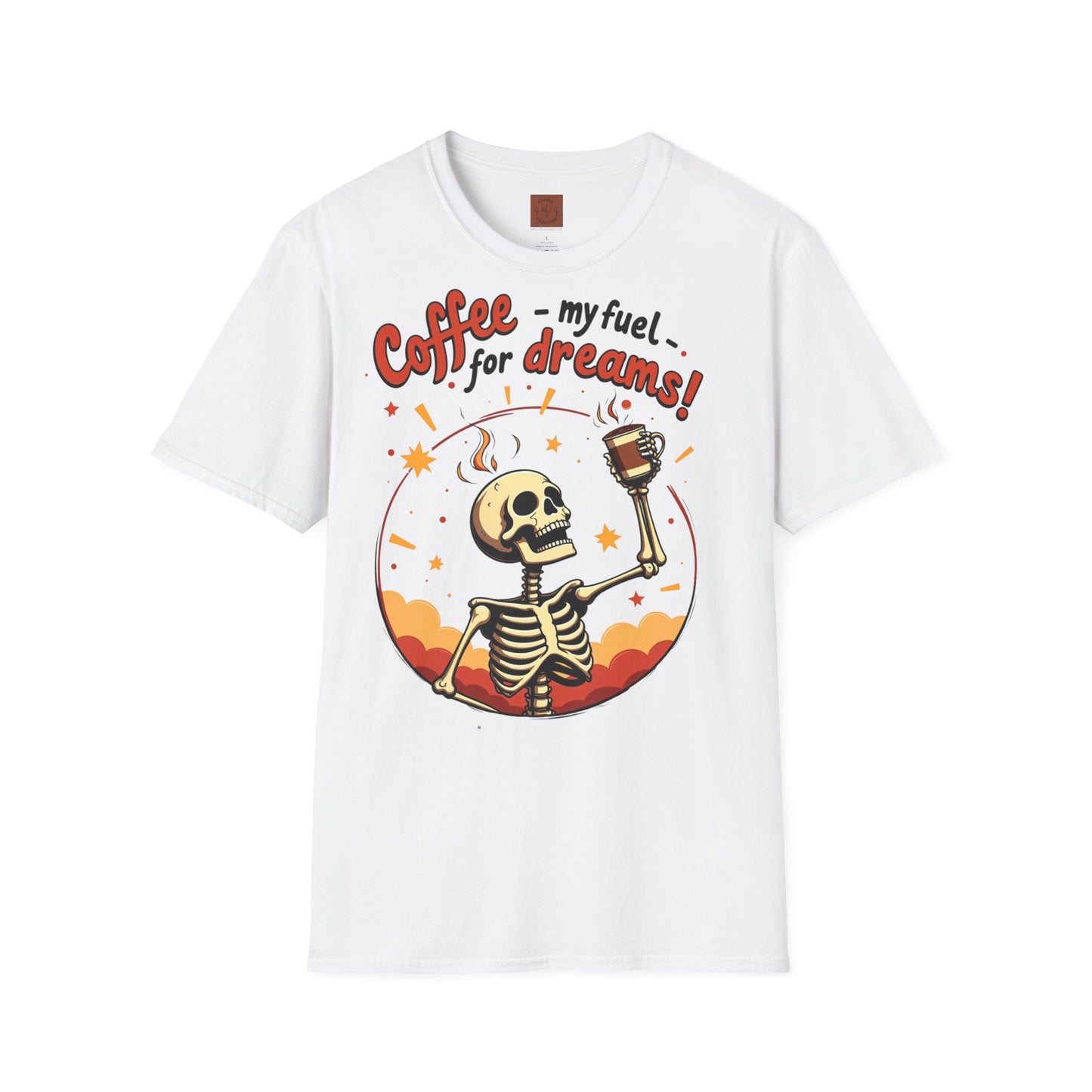 Coffee — My Fuel for Dreams | Caffeinated Ambition Skeleton Tee